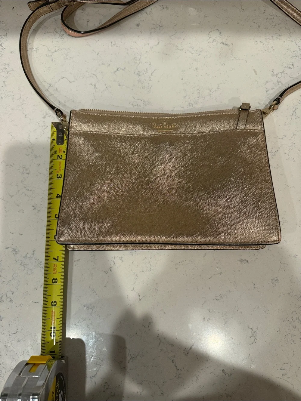 Metallic Rose Gold Crossbody Glam Classic Chic Bag by Kate Spade - Picture 14 of 14